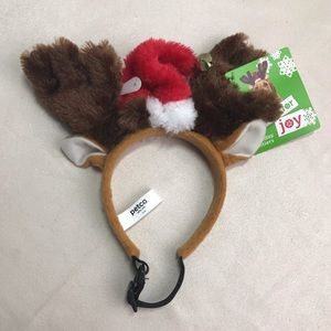 Reindeer Antlers Headband Dog Santa Christmas